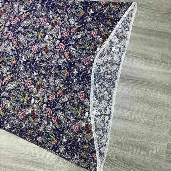 Zadig & Voltaire Rivali Lace Floral Slip Midi Dress Navy Blue Skulls Small NWOT - Picture 6 of 10